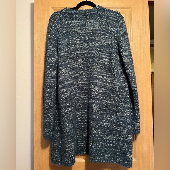 Loft Blue Marled Flecked Open Cardigan Sweater - Picture 9 of 10